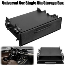 Car Dash Trim Single Din CD Player Radio Pocket Kit Storage Box Black Universal