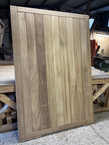 Wooden shed door new iroko - wooden,
