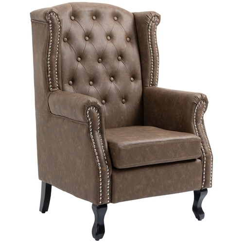 Homcom wingback armchair - homcom,
