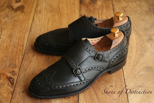 Church black leather double - church's,