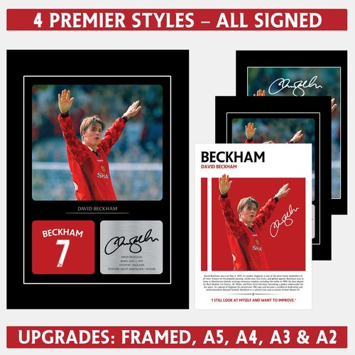 David beckham signed photo - david,