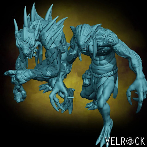 River trolls miniature - river,