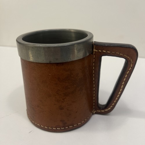 British tan leather pewter - british, &