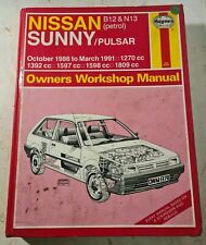 Nissan Sunny Pulsar B12 N13 86-91 1.3 1.4 1.6 1.8 Petrol Haynes Workshop Manual