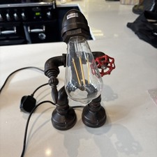 Industrial Rustic Retro Pipe Steampunk Desk Table Lamp Vintage