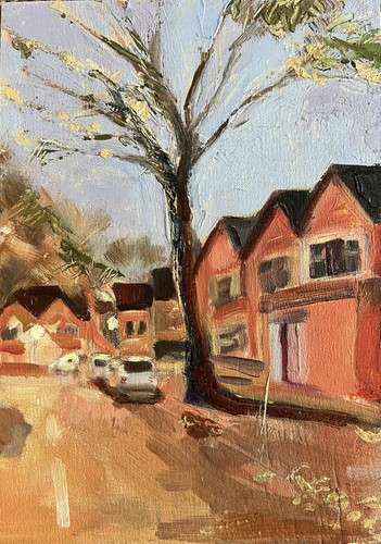 Impressionist street scene - street,