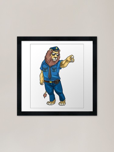 Lion cop sunglasses police - cop,