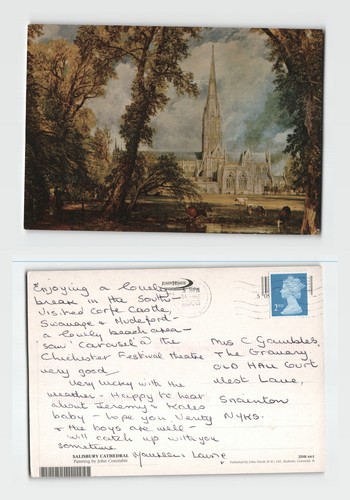 Postcard salisbury cathedral - postcard,