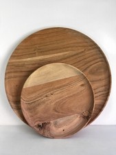 Wooden Candle Plate Round