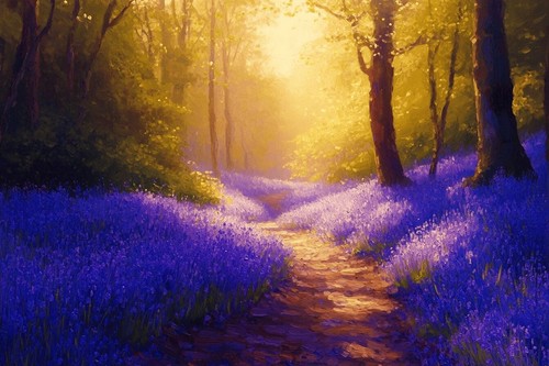 Bluebell woodland forest - bluebell,