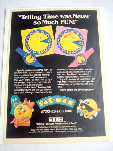 1981 pac man - pac-man, watches