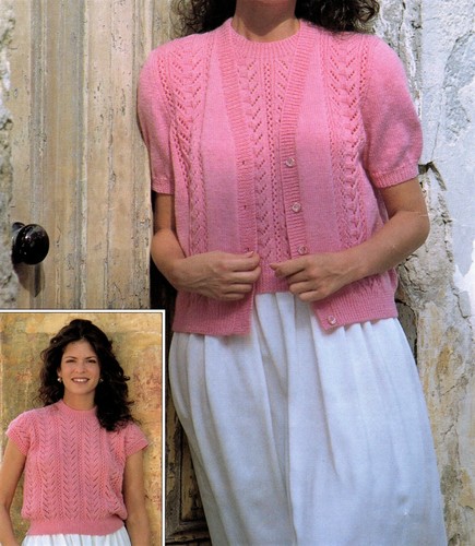 4ply ladies twin set top - ladies,