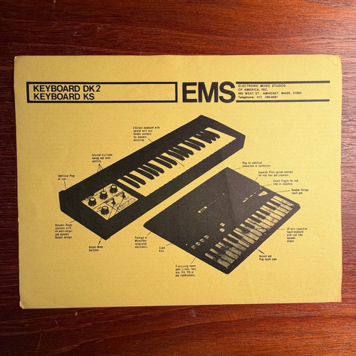 Vintage ems keyboard dk1 - ems, dk1/ks