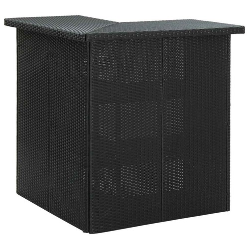 Corner bar table - table, rattan