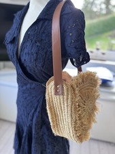 Whistles Round Straw Bag