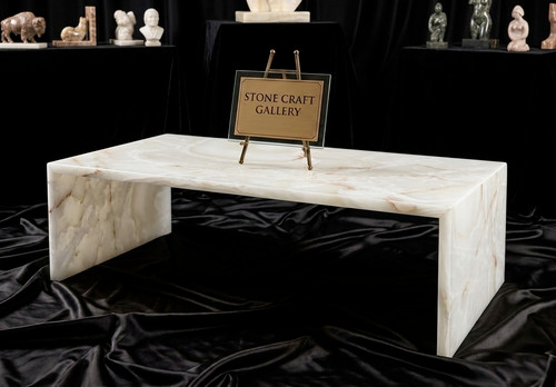 Natural white onyx coffee - white,