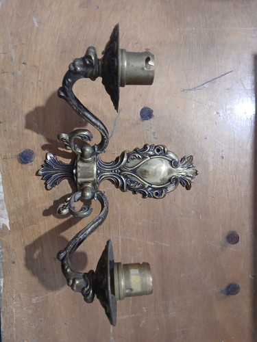 Vintage brass wall lights - wall,