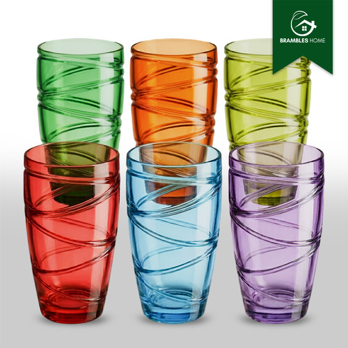 6pk plastic tumblers - plastic, reusable