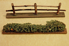 Vintage Post & Rail Fencing and Hedge "Britain`s" Floral Miniature Garden No.15