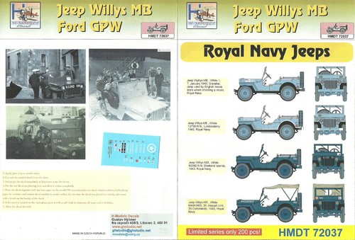 Models decals willys - decals, 1/72