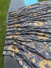 Single Elegant Triple French Pleat Door Curtain Fully Lined, 137cm W 205cm L. 