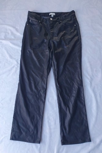 Zara faux leather straight leg - zara,