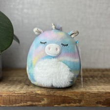Squishmallow Rodina Unicorn Pegasus - Tie-dye Unicorn Wings Sparkly Blue/pink 5"