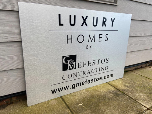 Large aluminium wall sign - aluminium,