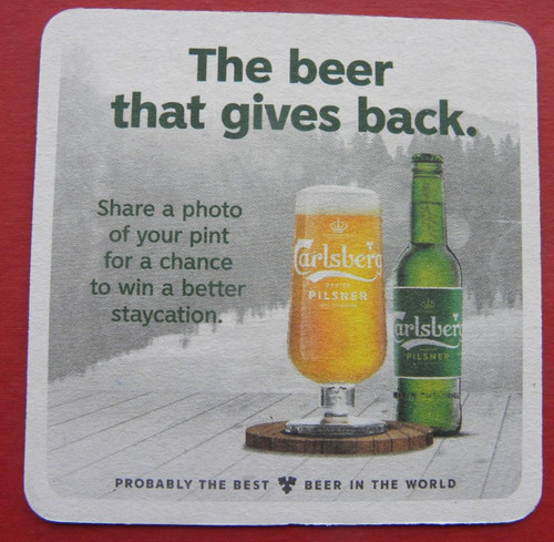 Carlsberg beer mat - carlsberg,