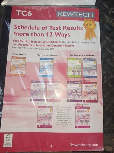 Kewtech tc6 schedule test - tc6, of