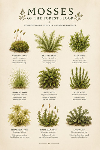 Mosses the forest floor - the,