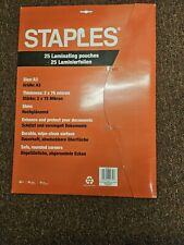 Staples A3 Glossy Laminating Pouches / Sheets 2 x75 Micron - Sealed Pack Of 25