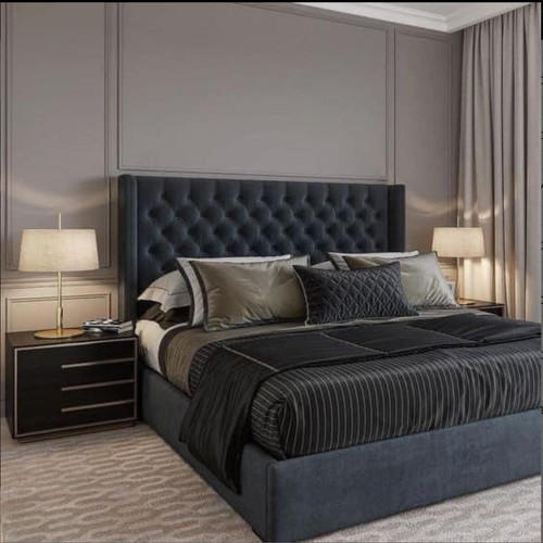 Chesterfield winged bed frame - bed,
