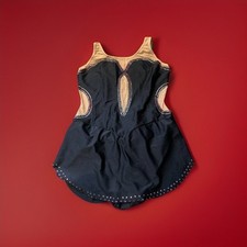 Dance Ice Skating Baton Twirling Costume Xl Child Age 10-12 Years Black & Pink