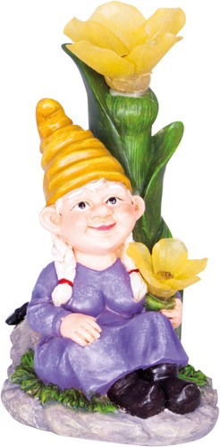 Solar garden female gnome - female,