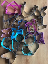 Joblot  Large Cookie Cutters, Balloon,Horse,Cupcakes, Musical Notes, Unicorn 