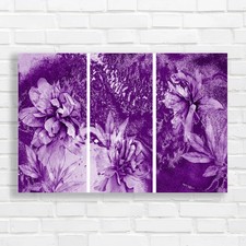 Elegant Floral Abstract Purple