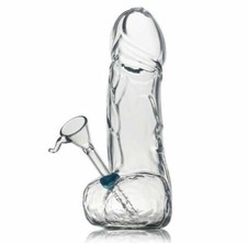 Thick Glass Bong 8" Penis Smoking Tobacco Hookah Smoking Pipes Smoke Bottle