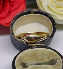 10ct Snake Ring in Yellow Gold. Large Statement Animal Ring. Thumb RIng