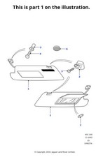 Land Rover Genuine Sun Visor Front Header Fits Discovery 2 Classic EDQ000530LUM