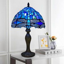 Tiffany Style Table Lamp Stained Glass Handcrafted Art Desk Light Bedside Lamps