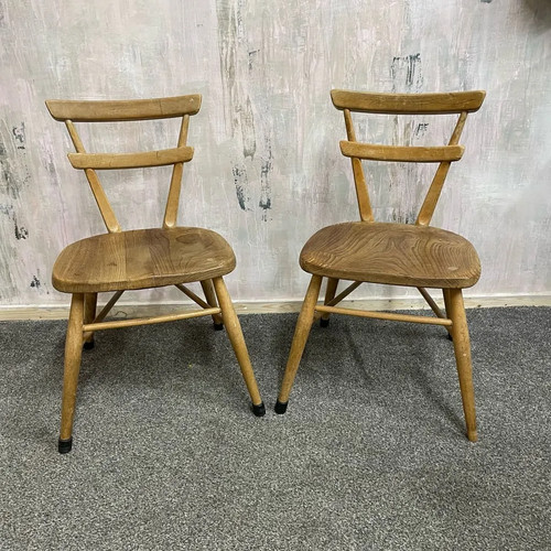 Pair ercol mid century red - century,