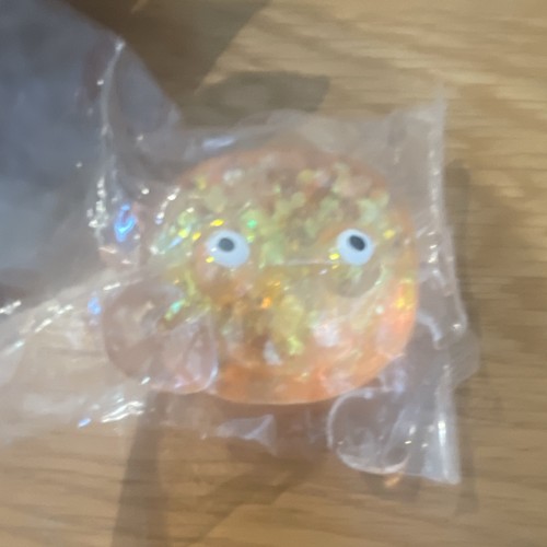 Orange clear glitter gel crab - orange,