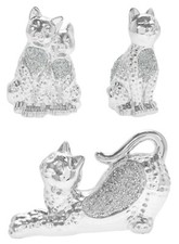 Cats Silver Sparke Diamante
