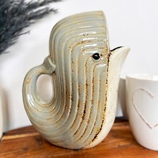 Whale Jug Vase Grey Glazed