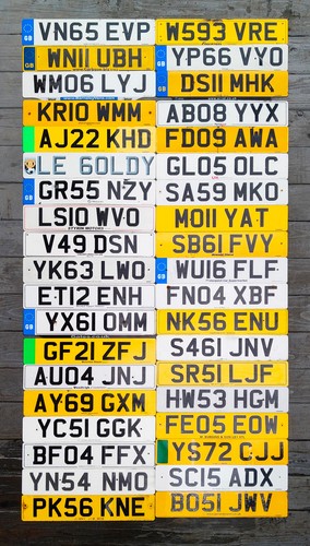 British license plate - license,