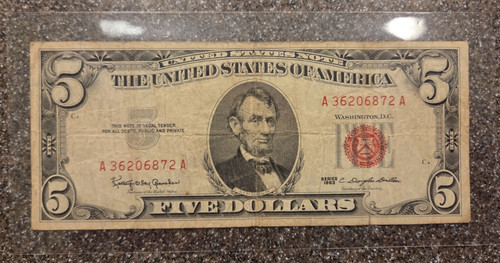1963 red seal vintage - seal, currency