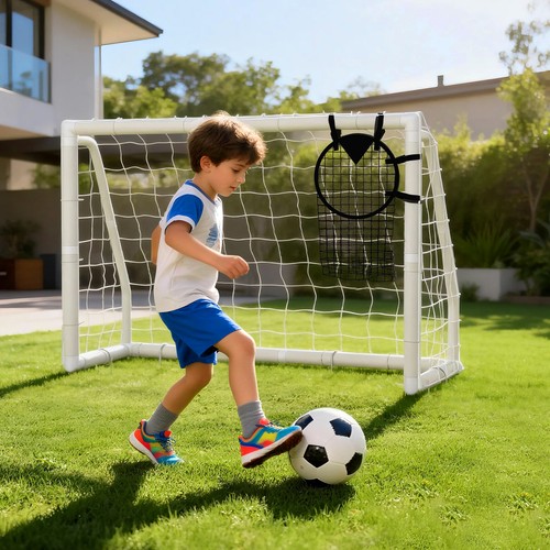 Folding soccer goal - soccer,