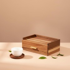 Wooden Tea Bag Storage Box