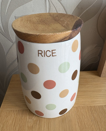 Ceramic rice jar canister - ceramic,